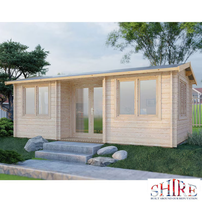 Shire Whinfell 44Mm Log Cabin 20 X 10Ft (6 X 3M)
