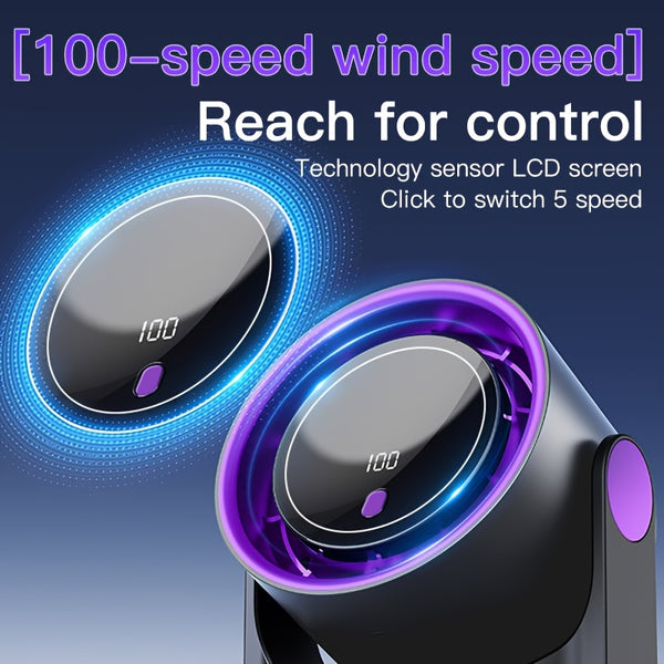 2025 New Upgrade Large Battery Portable Fashion Desk Fan Air Conditioner, 5-Speed Wind Cooling