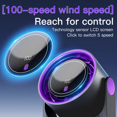2025 New Upgrade Large Battery Portable Fashion Desk Fan Air Conditioner, 5-Speed Wind Cooling