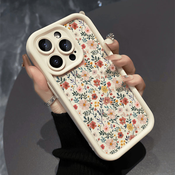 Phone Case - Spring Wild Flower Pattern Case Suitable for Iphone 17 Pro Max/17/Air, 16 Pro/16/15 Plus/15 Pro/14 Plus/14 Pro Max, 14/13/12/11 Pro Max/Pro/Plus Series Shockproof Non Slip Protection Smartphone Cover Gift for Girls And Women
