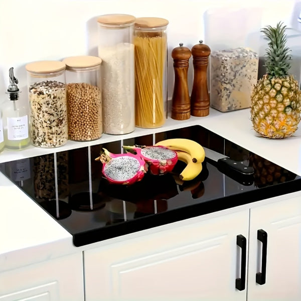 1pc Large Heavy-Duty Non-Slip Acrylic Cutting Board with Black Surface - Large Chopping Board Suitable for Home & Commercial Kitchens, Durable Easy-Clean Fruit/Vegetable Board, Countertop Protection