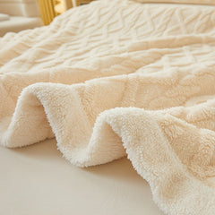 All-Season Thickened Coral Fleece Throw Blanket - Soft, Cozy