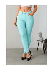 Women’s High-Waisted Stretch Jeans LOOK Jeggings Slim Fit Skinny Denim Trousers – Comfortable, Soft, Pull-On Elastic Waist Pants for Shaping Body Contour, Casual Everyday Wear, Lightweight, Breathable, Stretchy Jean Leggings, Fashion Essentials, Slimming