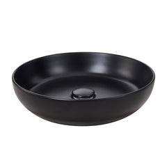 Black/Pink Round Washbasin, 400*400*110MM, includes drain assembly, elegant and stylish home decor washbasin, easy to clean, suitable for bathrooms, hotel restrooms, and balconies.