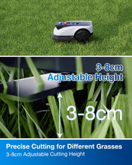 ECOVACS GOAT O500 Panorama Robot Lawnmower 500㎡, Auto Mapping, Setup-Free, Lidar-Enhanced Panoramic Visual Navigation, Pass 0.7M Path, Customized Mowing, Edge Precision Mowing, 45% Slope