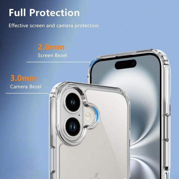 Case For iPhone 17 Pro Max 16 Pro Max Plus 15 14 13 11 12 7 8 17 Air Clear Shockproof Phone Cover