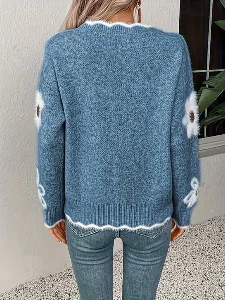 Elegant Floral Pullover for Women'S Fashion