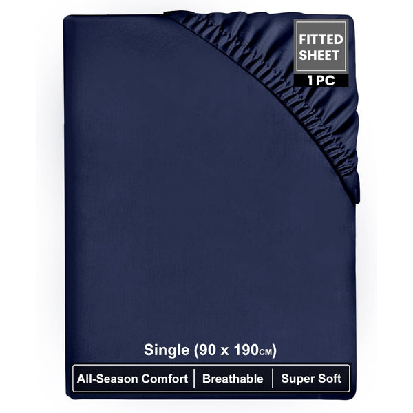 Super Dreamer Fitted Bed Sheets 100% Polyester, Available in Single, Double & King Sizes, Multiple Colours, Machine Washable, Soft & Durable, Perfect for a Cozy Night'S Sleep