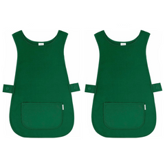 Pack of 2 Self Tabard Apron | Aprons for Men, Women, and Ladies | Professional Cooking Aprons with 2 Pockets | Adjustable Kitchen Apron for Baking, BBQ, Grilling, Gardening, Crafting, Cleaning, Painting, Barista, Restaurant Work | Cute & Stylish Gift Apro
