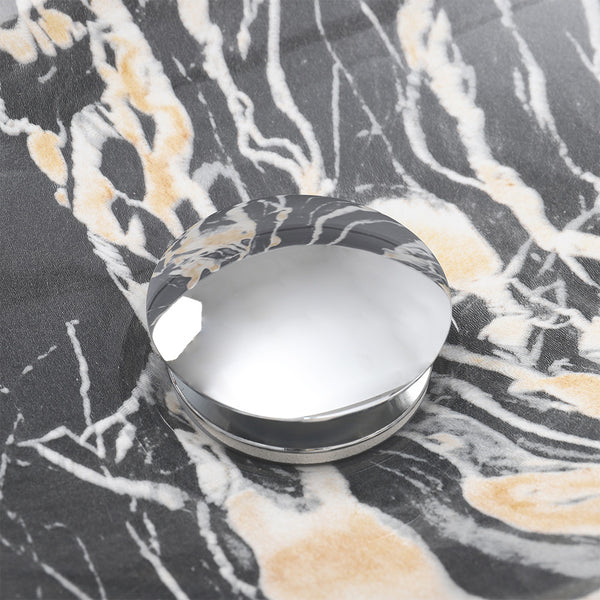 1pc Countertop Bathroom Sink, Black Marble Texture Oval Ceramic Wash Basin, Porcelain Ceramic Vessel Vanity Sink for Vanity Cabinet Cloakroom, Laundry Room, Bathroom, Washroom, 48x34x14cm