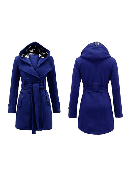 NOROZE Women’s Fleece Coat | Long Sleeve Belted Button Jacket | Warm Winter Outerwear | UK Sizes 8–26