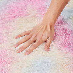 3-Piece Fluffy Tie Dye Duvet Cover Set - Pink Dreamy Princess Style, Romantic Enchanted Glamorous Bedding (1 Duvet + 2 Pillow Shams, No Insert, Easy Care)