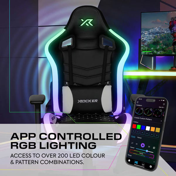 X Rocker Opal RGB Junior Gaming Chair with LED Lights