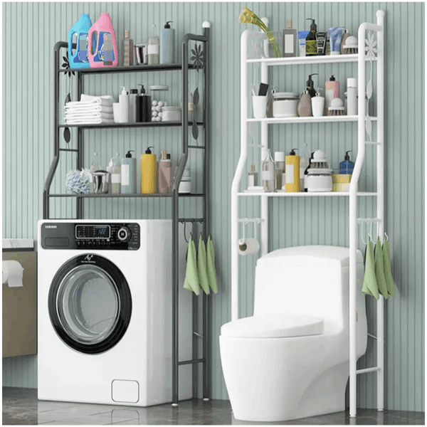 3 Tier Over Toilet Storage Rack Bathroom Laundry Washing Machine Shelf Organizer