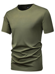 5pcs Men'S Short Sleeve T-Shirts Summer New Arrival Light Board Multi-Color Round Neck Clothing Pullover Casual Sports Apparel Men'S Tops