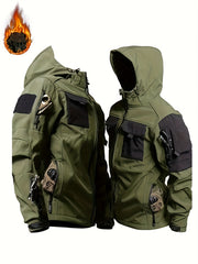Spring Fall Men'S Jacket Fleece Jacket Outerwear, 100% Polyester, Classic Design, Windproof Warm Comfortable, Suitable for Outdoor Sports, Hiking, Camping, And
