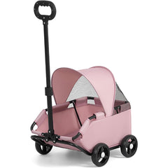 Mini Dog Stroller – Foldable Pet Carrier Cart with 360° Rotatable Handle, Extendable Pull Handle & Storage Bag Lightweight Travel Buggy for Small Dogs & Cats