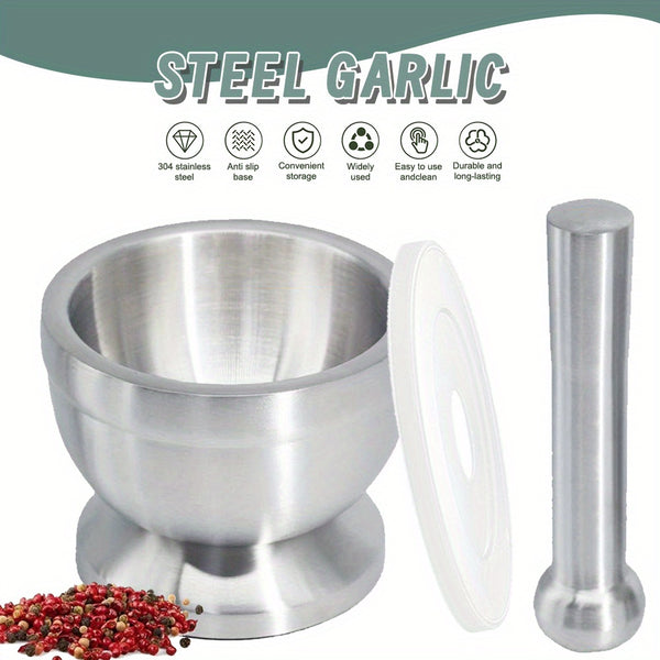 Garlic Cooking Tools, Garlic Press, Garlic Tamper, Small Stainless Steel Garlic Tamper