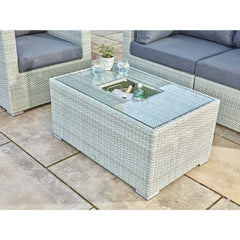 Bramblecrest Kingscote Cloud Rattan 4 Piece Deep Seating Set with Ice Bucket Coffee Table