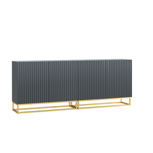 Ripple Duo 200cm Modern Sideboard with Fluted Doors and Storage