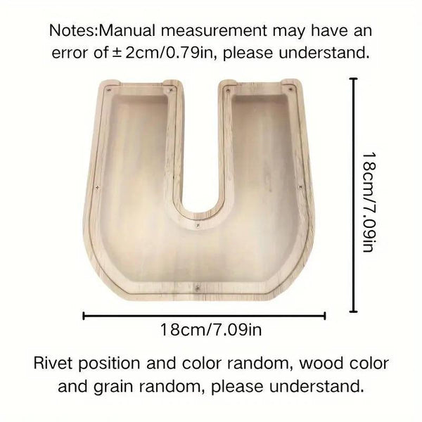 1 unique wooden letter jar - 26 creative A-Z letter storage containers, transparent design, birthday gift idea, home decoration, best friend gift, and functional holiday present.