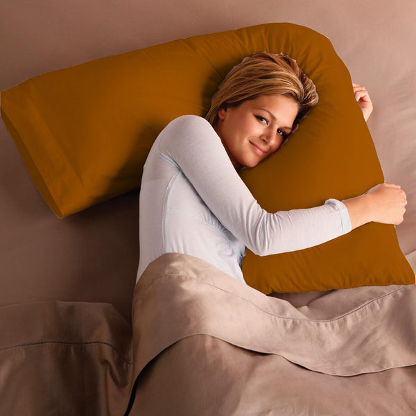 Adam Home V Pillow with Pillowcase Extra Filled Hollow Fiber for Neck Support, Orthopedic, Maternity Pregnancy & Nursing Super Soft & Comfortable V shaped Pillow with Pillowcase