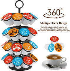 SHURFFY Coffee Pod Carousel Holder Organizer Compatible with 36 Cup Pods
