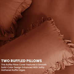 3-Piece Ruffle Frilled Duvet Cover Set – Soft, Comfortable Bedding with Pillowcases, Button Closure, Elegant Layered Design