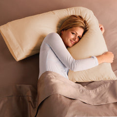 Adam Home V Pillow with Pillowcase Extra Filled Hollow Fiber for Neck Support, Orthopedic, Maternity Pregnancy & Nursing Super Soft & Comfortable V shaped Pillow with Pillowcase