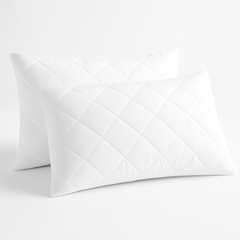 Quilted Pillows Pack of 2 Hotel Quality Bounce Back Deep Filled Soft and Breathable Pillows 29 x 19''
