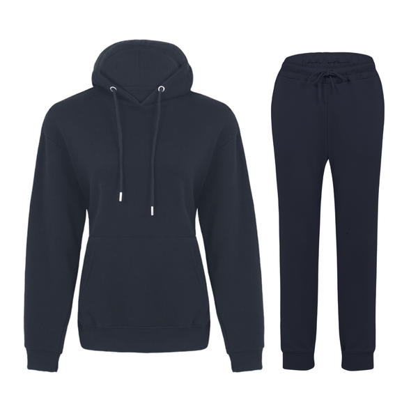 Women 2Pc Tracksuit Set - Comfort-Fit Hoodie and Sweatpants Cord Set - Versatile Joggers Casual Sportswear for Daily Wear, Ladies Gym, Outdoor and Workouts
