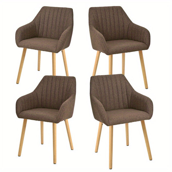 Modern Scandinavian Dining Chairs Suitable for - Ergonomic Armrests & Padded Seats with Cushioned Backrest, Soft /Upholstery & Sturdy Legs - - Modern Chairs, for, or for Company Events (Assembly Required)
