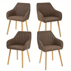 Modern Scandinavian Dining Chairs Suitable for - Ergonomic Armrests & Padded Seats with Cushioned Backrest, Soft /Upholstery & Sturdy Legs - - Modern Chairs, for, or for Company Events (Assembly Required)