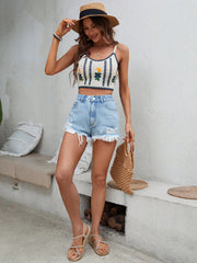 Trendy Distressed Denim Shorts - Edgy Yet Polished, Perfect For Creating Street-Style Looks That Transition Seamlessly From Day To Night