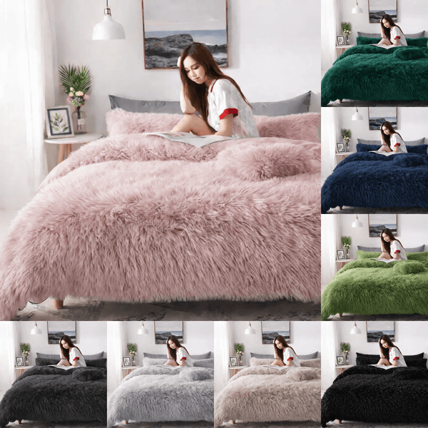Super Plush Shaggy Fur Duvet Cover Set 3pcs | Ultra Soft Luxury Bedding for Winter | Warm, Cozy & Hotel-Grade Comfort | Premium Faux Fur Bed Set for Deep Sleep & Stylish Bedrooms