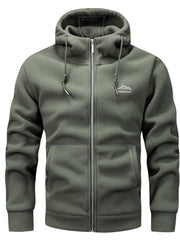 Autumn/Winter Hooded Cardigan Sweatshirt for Men and Women, Thickened Polar Sweatshirt Jacket