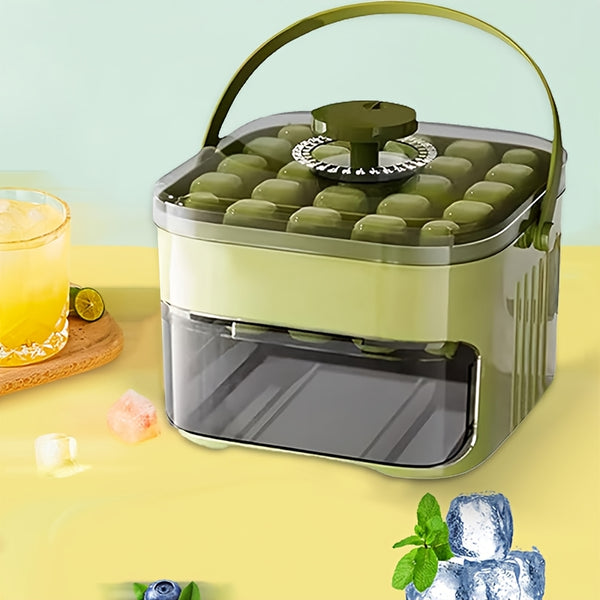 Ice Trays for Freezer with Lid and Shovel, Ice Cube Tray Making 50pcs Ice Cubes, Easy Press to Release Ice, Ice Tray with Storage Bin Chilling Cocktail Whiskey Coffee 2 Trays 1 Ice Bucket