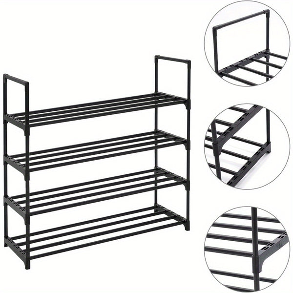 4-Layer Metal Shoe Rack Shoe Storage Organizer Shoe Storage Rack Save Space Used In Living Room Passage Corridors And Cloakrooms