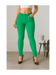 Women’s High-Waisted Stretch Jeans LOOK Jeggings Slim Fit Skinny Denim Trousers – Comfortable, Soft, Pull-On Elastic Waist Pants for Shaping Body Contour, Casual Everyday Wear, Lightweight, Breathable, Stretchy Jean Leggings, Fashion Essentials, Slimming