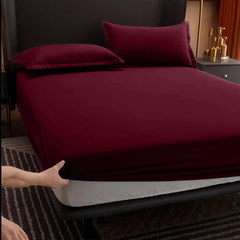 Extra Deep 25 cm Fitted Sheet – Soft Cotton-Rich Bed Sheet with Elastic Corners, Wrinkle-Resistant, Machine-Washable Bedding (Single / Double / King / Super King)