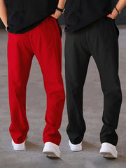 Men's Two-pc Pants, Fashionable Casual Trousers for Outdoor Wear