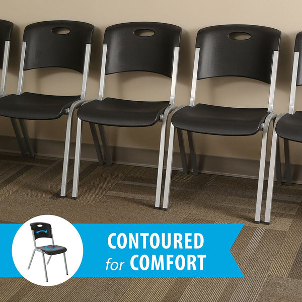 Lifetime Black Stacking Chair, 14 Pack