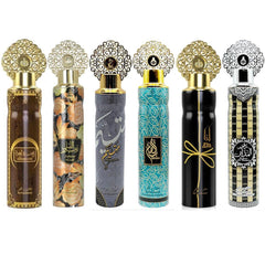 Luxury Arabian Air Freshener Bundle 300ml (6 Pack) | Designer Fragrances Made in Dubai, UAE | Long-Lasting Perfumed Spray for Home, Car & Office | Exotic Natural Oil Scents | Eliminates Odours & Freshens Air
