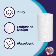 Kitchen Towels. Splash 2-ply Quilted Paper Rolls. . Responsibly Sourced. Strong. 10m per Roll