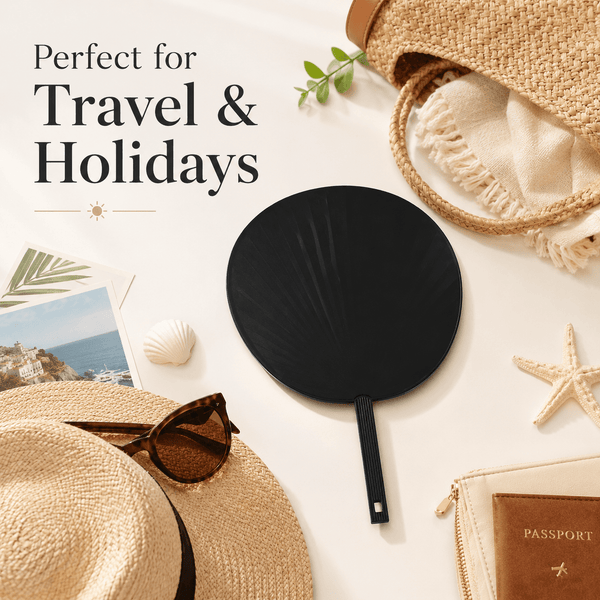 A2Z Large Hand Fan Lightweight Flexible Cooling Fan Portable Manual Fan Wide Surface Design for Travel Outdoor Events Holidays Summer Everyday Use