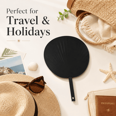 A2Z Large Hand Fan Lightweight Flexible Cooling Fan Portable Manual Fan Wide Surface Design for Travel Outdoor Events Holidays Summer Everyday Use