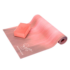 Davina Mccall Yoga Mat & Block Set in Blue