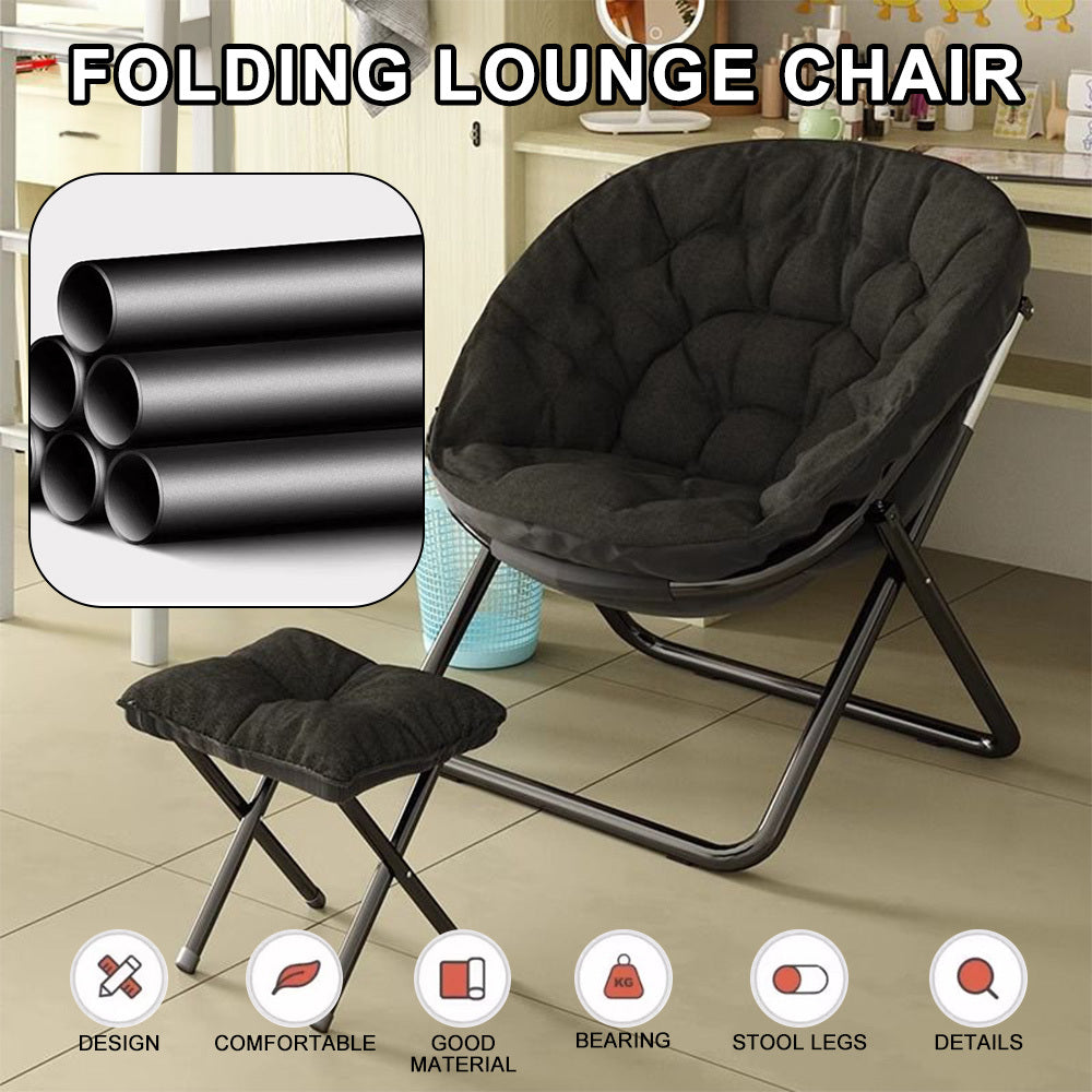 1pc Portable Foldable Lazy Sofa Chair, Outdoor and Indoor Dual-Use Leisure Chair With Foot Pedals, Thick Stool Legs, Stable Load-Bearing, Detachable and Washable Seat Cushion Design, Suitable for Comfortable and Durable Leisure Chairs in Bedrooms, Living