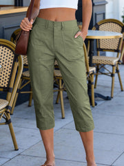 Women'S High-Waisted Straight-Leg Cropped Casual Pants | Side-Pocket Design, Breathable Drape Fabric, Office & Commute Pants | 2026 Summer New Arrival Women'S Casual Pants, Summer Women'S Clothing, Women'S, Affordable