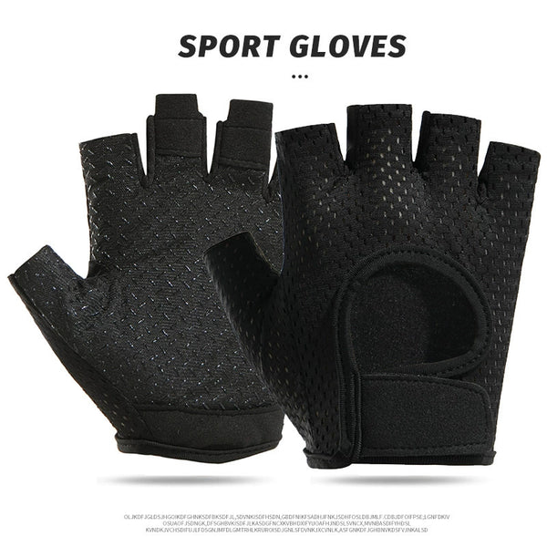 Breathable Fitness Gloves for Men and Women, Non-Slip Half-Finger Yoga Pull-Up Gloves, Anti-Callus